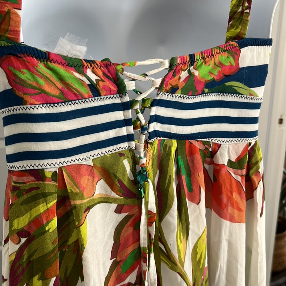 Agua Bendita maxi bird dress (medium) fits like small RARE (AS IS) - Picture 4 of 6